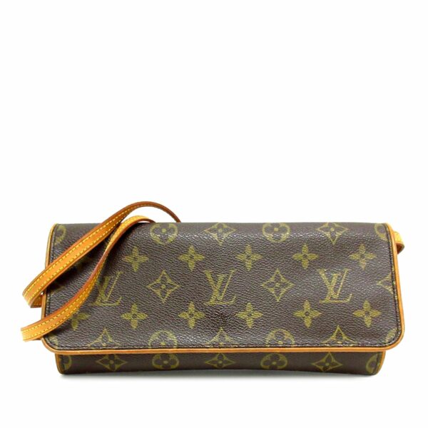 Brown LV Monogram Pochette Twin GM Crossbody Bag