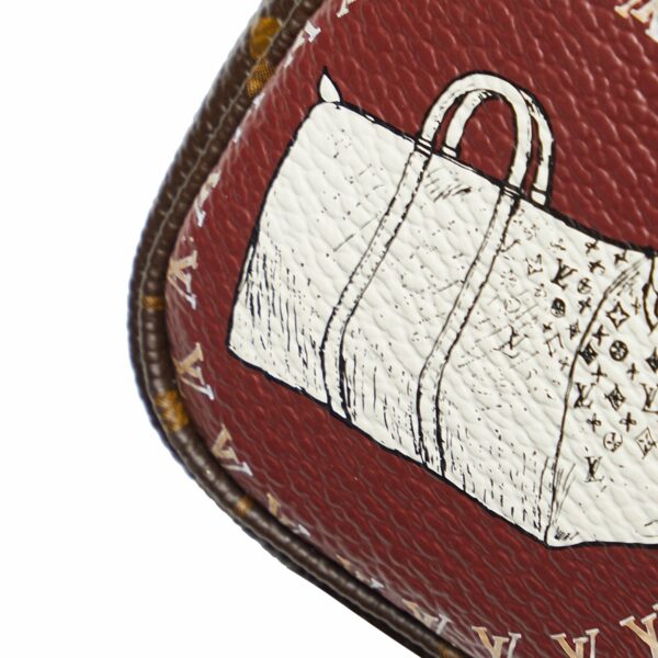 Brown LV Monogram Patch Mini Pochette Accessoires Baguette - Image 10