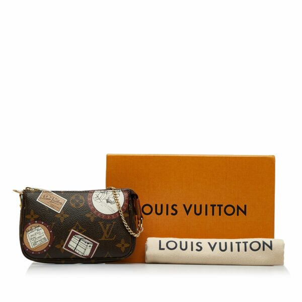 Brown LV Monogram Patch Mini Pochette Accessoires Baguette - Image 12