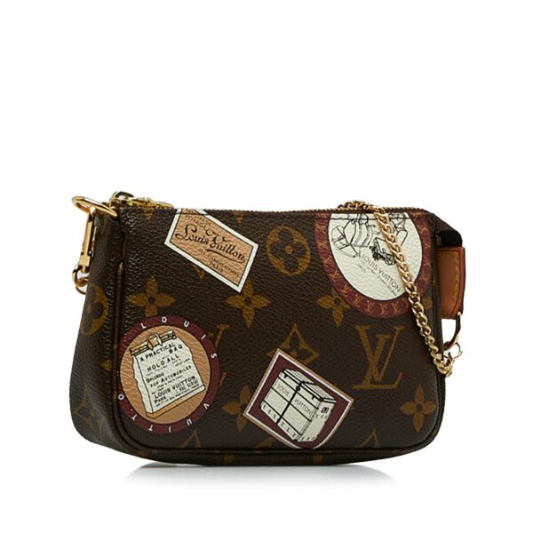 Brown LV Monogram Patch Mini Pochette Accessoires Baguette - Image 2