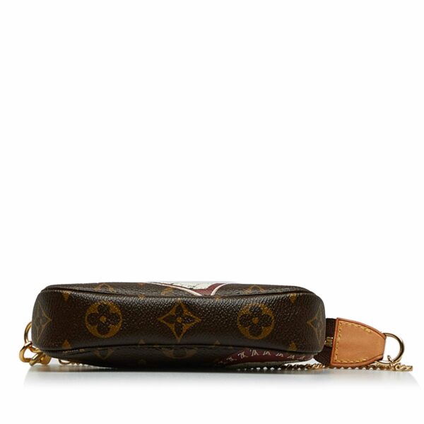 Brown LV Monogram Patch Mini Pochette Accessoires Baguette - Image 4