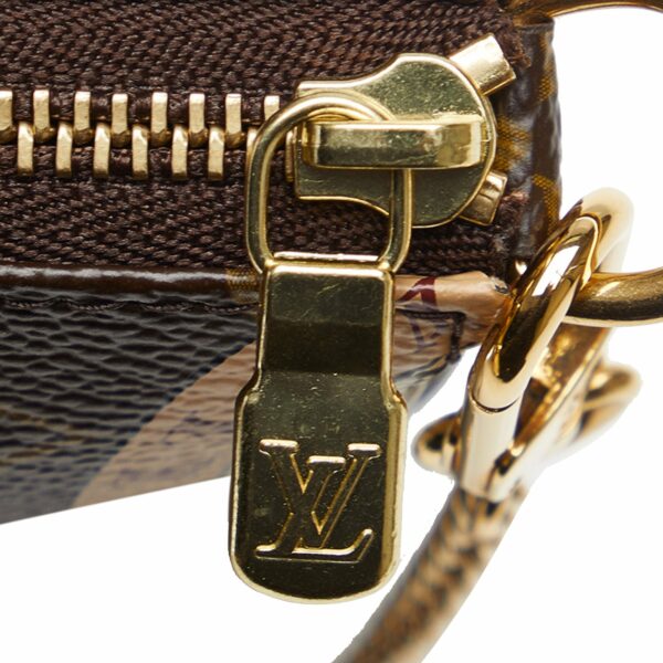 Brown LV Monogram Patch Mini Pochette Accessoires Baguette - Image 8