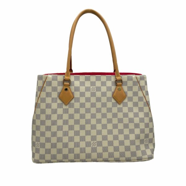 White LV Damier Azur Calvi Tote Bag - Image 13