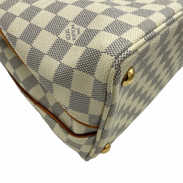 White LV Damier Azur Calvi Tote Bag - Image 9