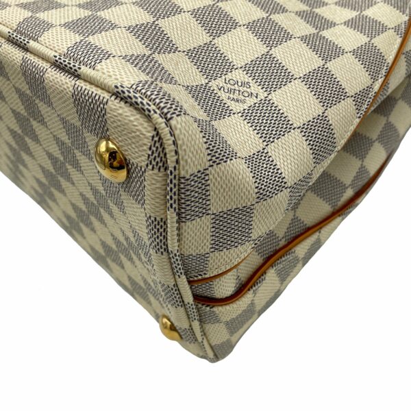 White LV Damier Azur Calvi Tote Bag - Image 10