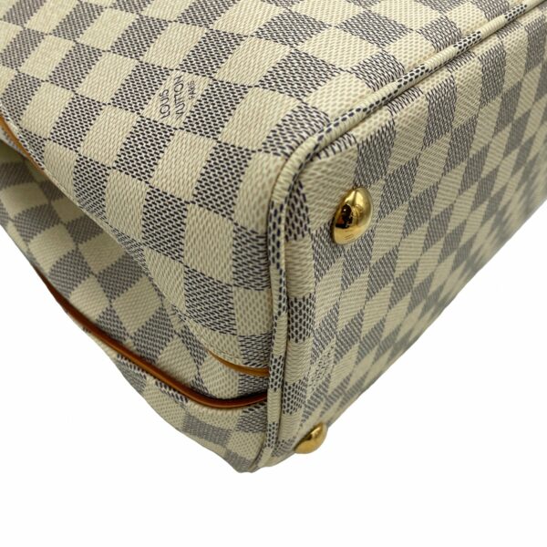 White LV Damier Azur Calvi Tote Bag - Image 11