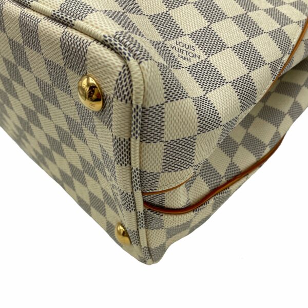 White LV Damier Azur Calvi Tote Bag - Image 12