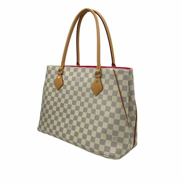 White LV Damier Azur Calvi Tote Bag - Image 2