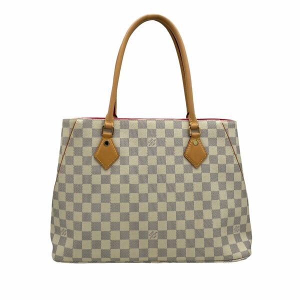 White LV Damier Azur Calvi Tote Bag - Image 3