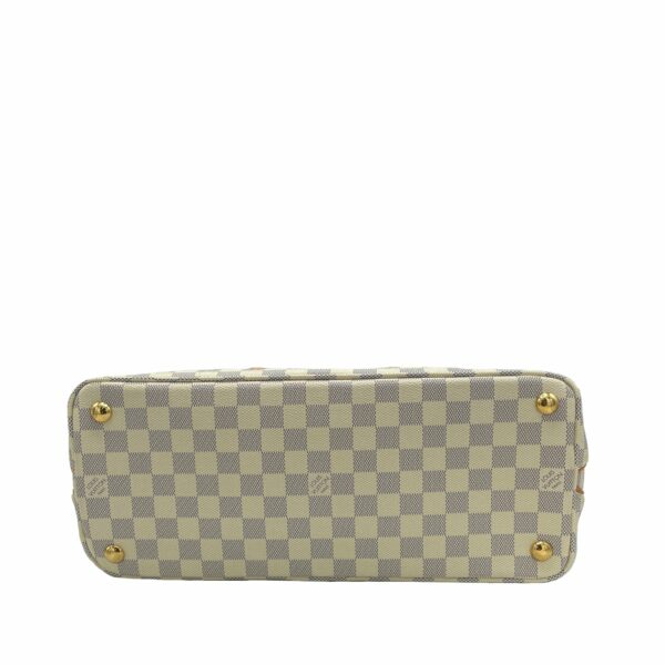 White LV Damier Azur Calvi Tote Bag - Image 4