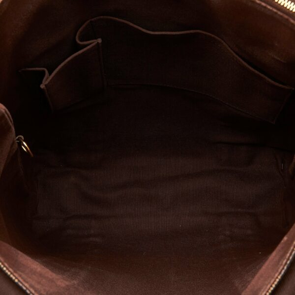 Brown LV Damier Ebene Cabas Beaubourg Tote Bag - Image 4