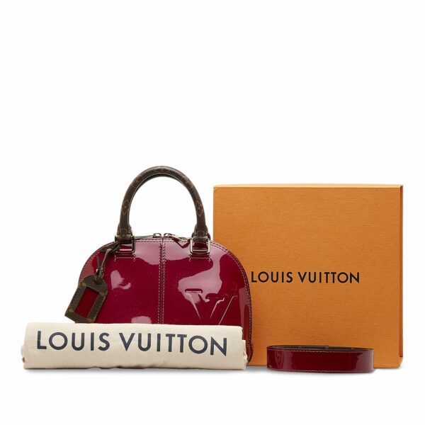 Red LV Vernis Miroir Alma BB Satchel - Image 10