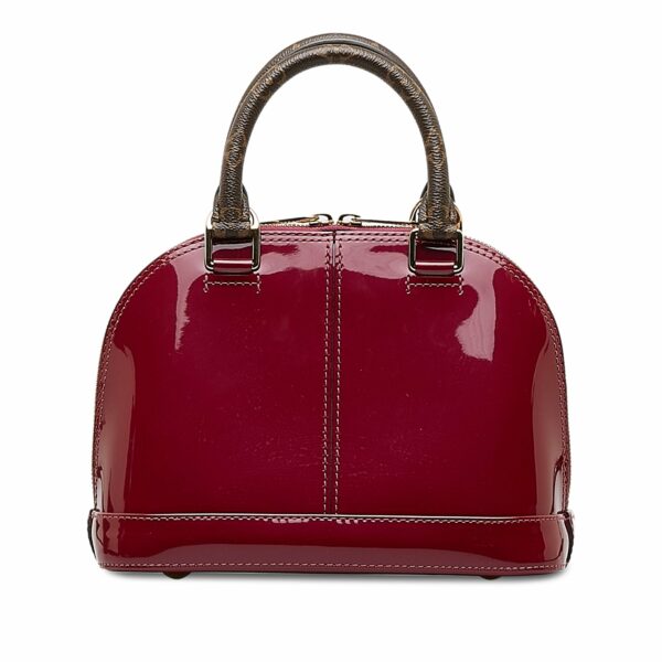 Red LV Vernis Miroir Alma BB Satchel - Image 3