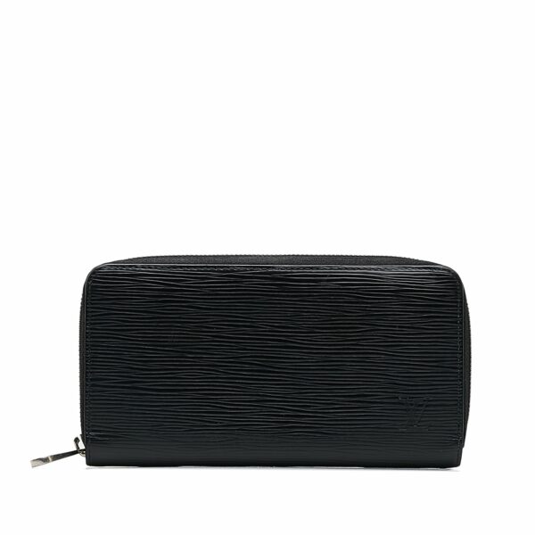 Black LV Epi Zippy Long Wallet