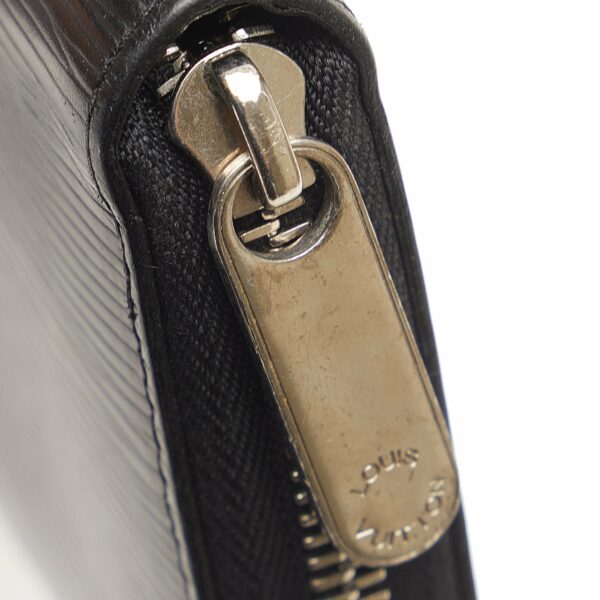 Black LV Epi Zippy Long Wallet - Image 9