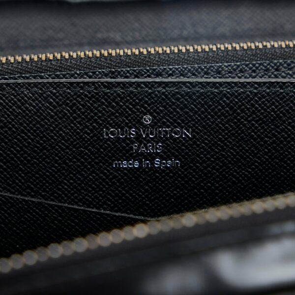 Black LV Monogram Eclipse Zippy XL Long Wallets - Image 7