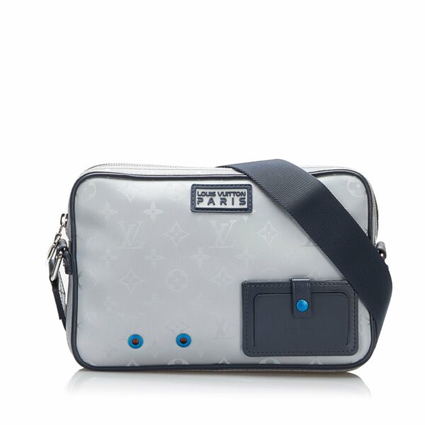 Gray LV Monogram Satellite Alpha Messenger Crossbody Bag