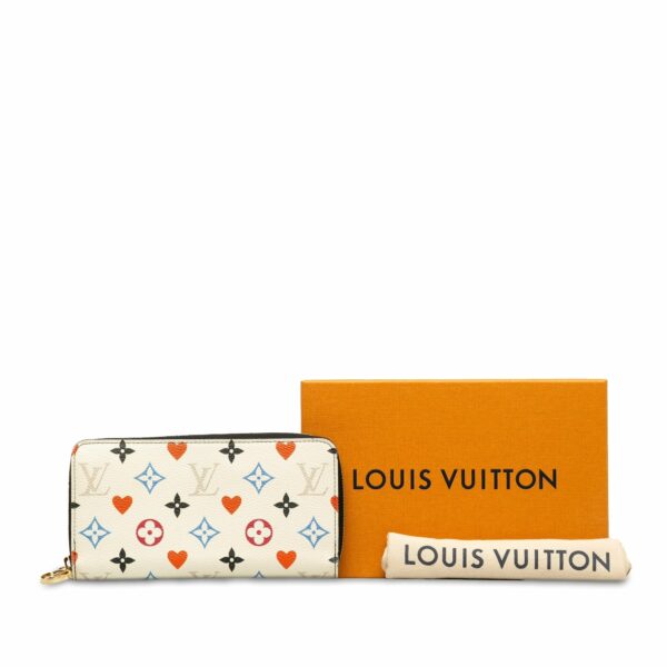 White LV Monogram Game On Zippy Wallet - Image 14