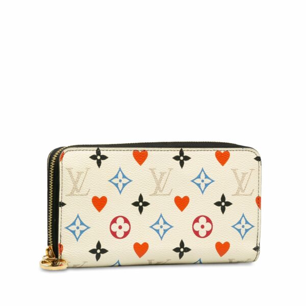 White LV Monogram Game On Zippy Wallet - Image 2