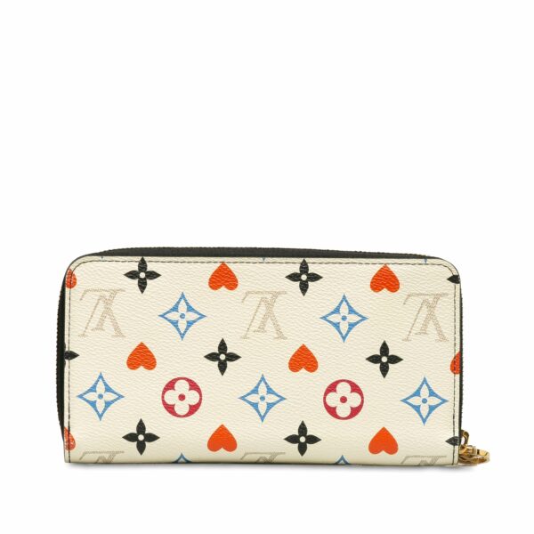 White LV Monogram Game On Zippy Wallet - Image 3