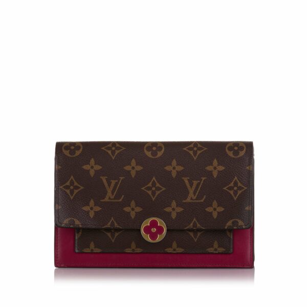 Brown LV Monogram Flore Wallet On Chain