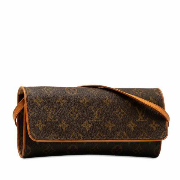 Brown LV Monogram Pochette Twin GM Crossbody Bag - Image 2