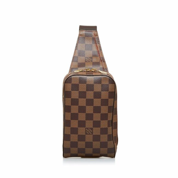 Brown LV Damier Ebene Geronimos Crossbody Bag