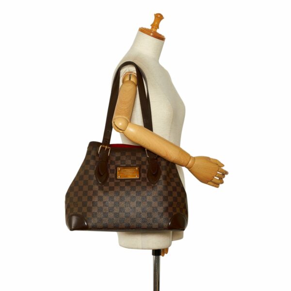 Brown LV Damier Ebene Hampstead MM Tote Bag - Image 11