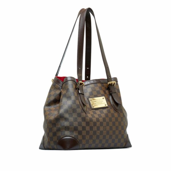 Brown LV Damier Ebene Hampstead MM Tote Bag