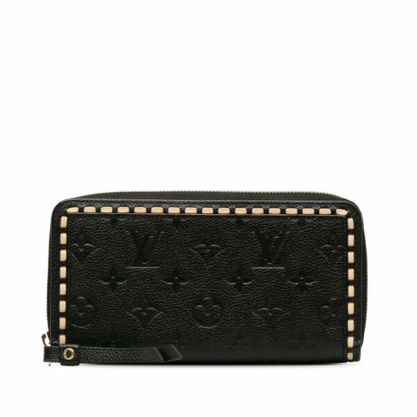 Black LV Monogram Empreinte Zippy Wallet