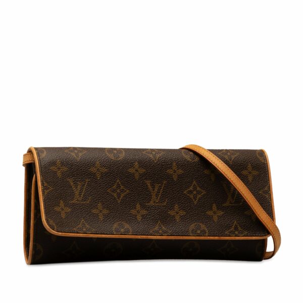 Brown LV Monogram Pochette Twin GM Crossbody Bag - Image 2