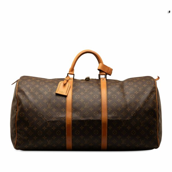 Brown LV Monogram Keepall 60 Travel Bag