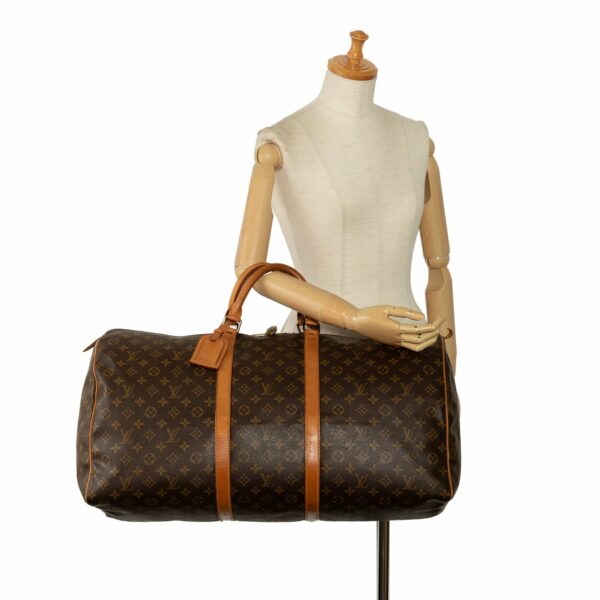 Brown LV Monogram Keepall 60 Travel Bag - Image 19