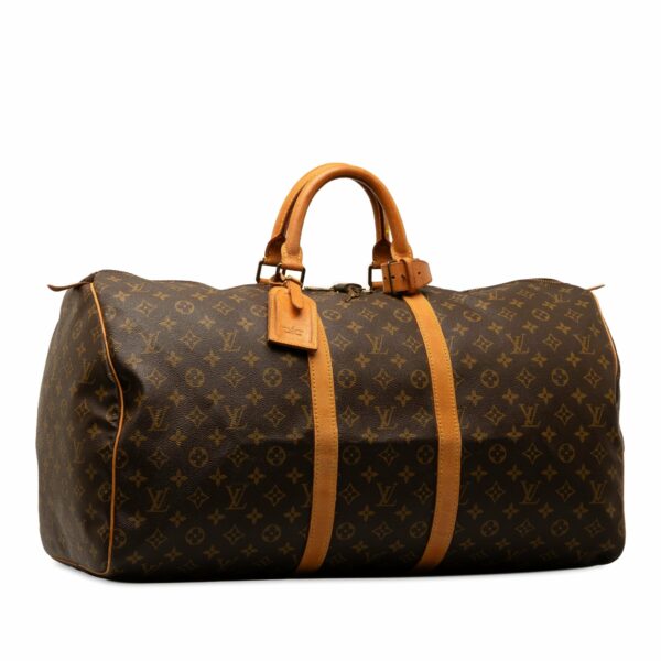 Brown LV Monogram Keepall 55 Travel Bag - Image 2