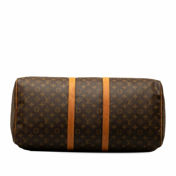 Brown LV Monogram Keepall 55 Travel Bag - Image 4