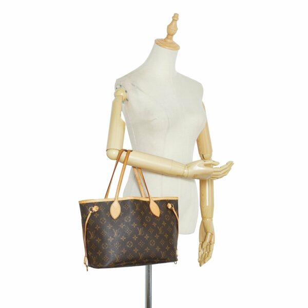 Brown LV Monogram Neverfull PM Tote Bag - Image 10