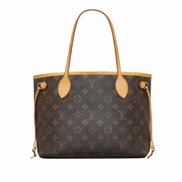 Brown LV Monogram Neverfull PM Tote Bag - Image 2