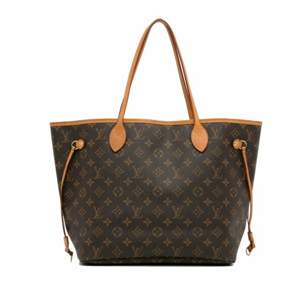 Brown LV Monogram Neverfull MM Tote Bag - Image 8