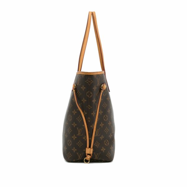 Brown LV Monogram Neverfull MM Tote Bag - Image 3