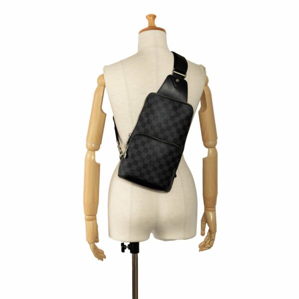 Black LV Damier Graphite Avenue Sling Crossbody Bag - Image 10