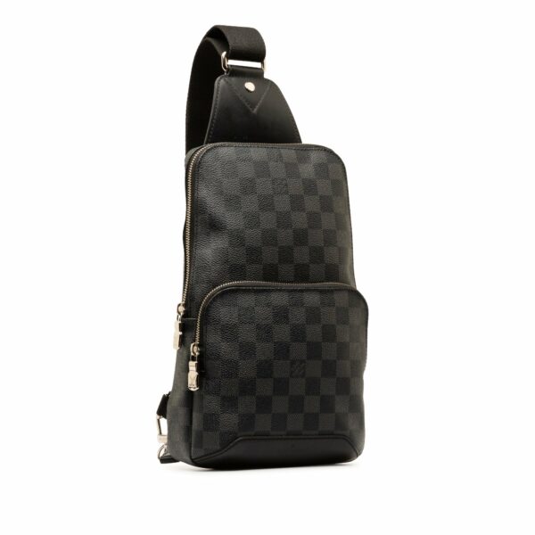 Black LV Damier Graphite Avenue Sling Crossbody Bag - Image 2