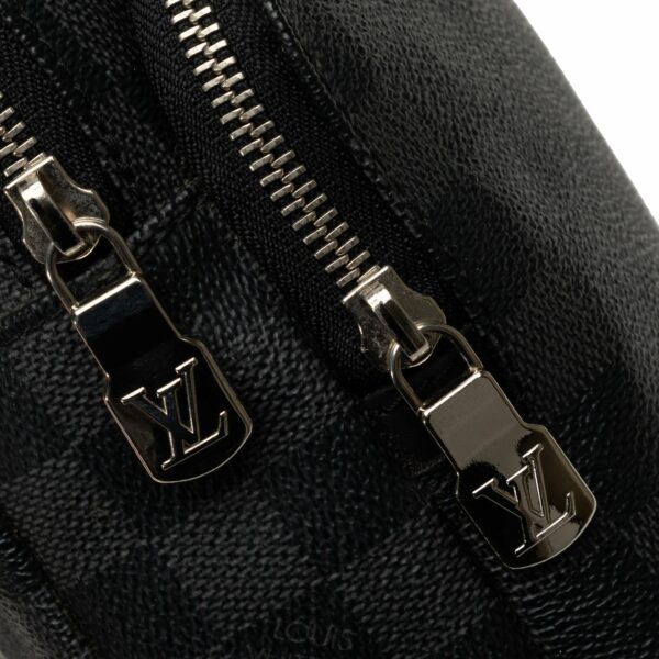 Black LV Damier Graphite Avenue Sling Crossbody Bag - Image 9