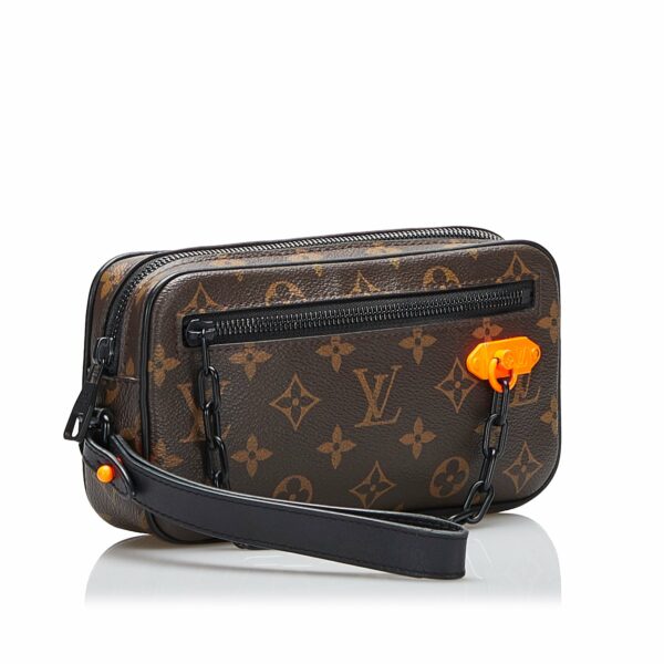 Brown LV Monogram Solar Ray Pochette Volga Clutch Bag - Image 2