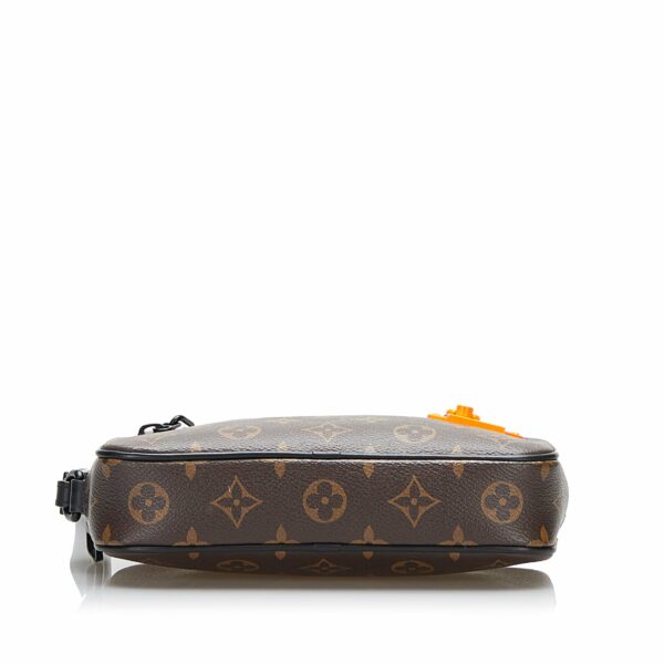 Brown LV Monogram Solar Ray Pochette Volga Clutch Bag - Image 4