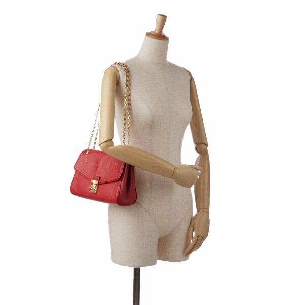 Red LV Monogram Empreinte Saint Germain PM Shoulder Bag - Image 13