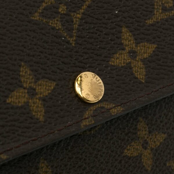 Brown LV Monogram Sarah Long Wallet - Image 11