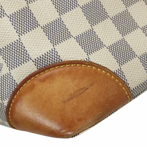 White LV Damier Azur Hampstead PM Tote Bag - Image 10