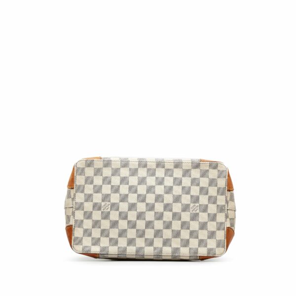 White LV Damier Azur Hampstead PM Tote Bag - Image 3