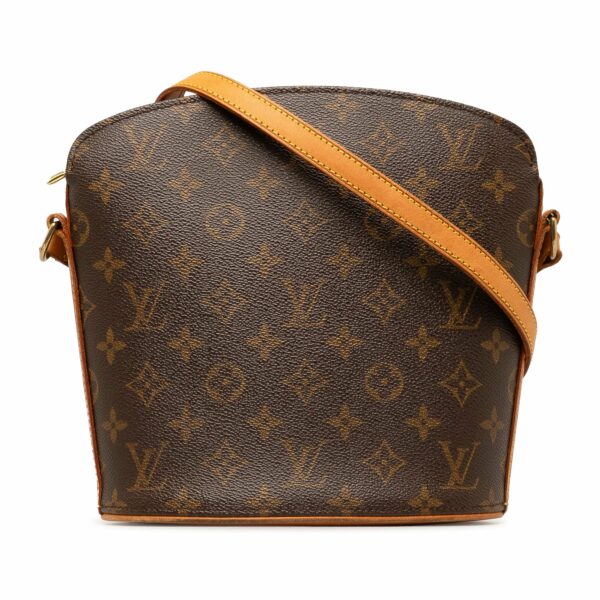 Brown LV Monogram Drouot Crossbody Bag