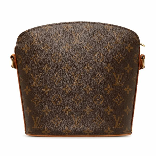 Brown LV Monogram Drouot Crossbody Bag - Image 3